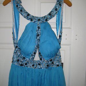 night dress long blue